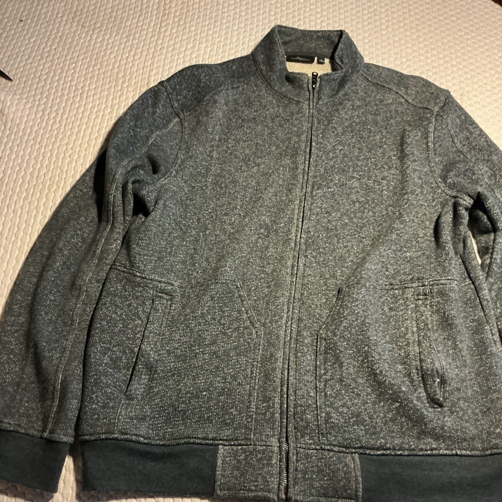 Marc Anthony Men's Heather Charcoal Full-Zip Sweater Jacket